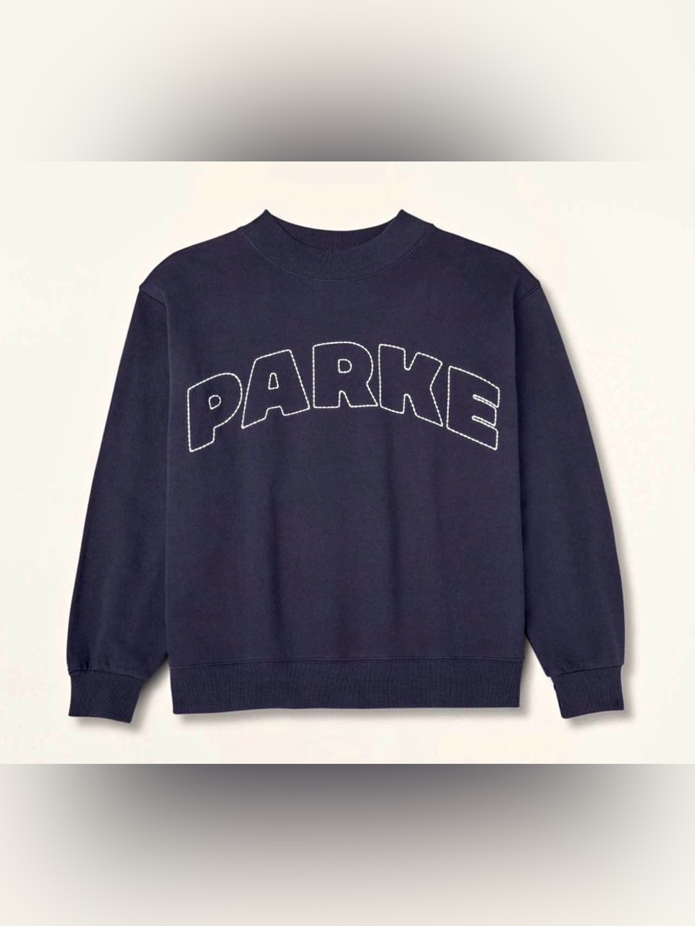 Parke Logo Crewneck Sweatshirt in Navy
